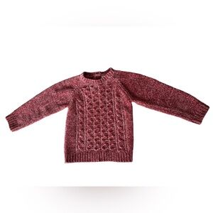 Nicole Miller Toddler Sweater Size 24 Mos Soft Cable Knit Chenille Dusty Rose